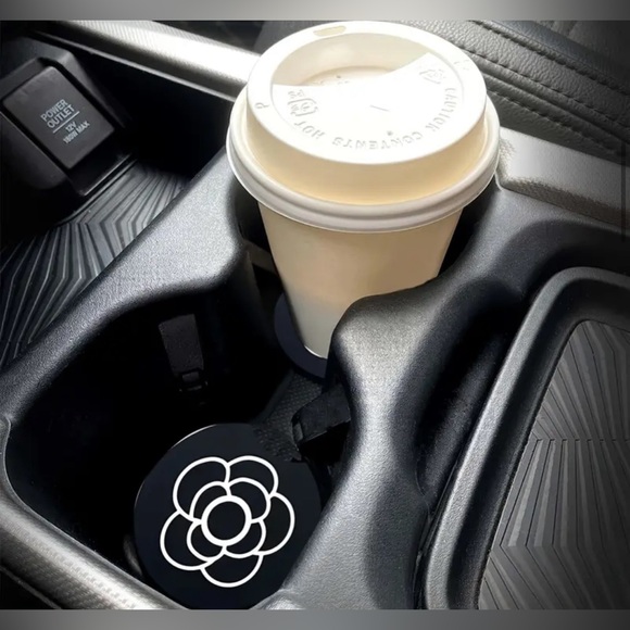 2pcs Camellia Car Rubber Coaster-New - Picture 3 of 5